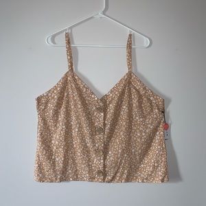 Button front tank top